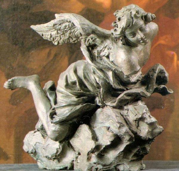 unknow artist Angel - Terracotta nad bronze Chigi Saracini Collection Spain oil painting art